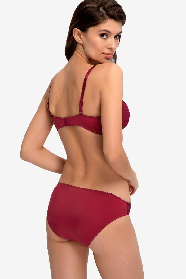 Ayyıldız 103 Bordo Sütyen Külot Takım - 2