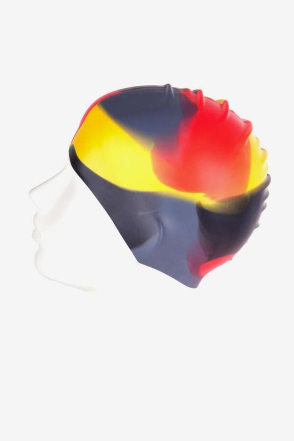 3049 Sarı Siyah Çocuk Lastik Havuz Bonesi - 1