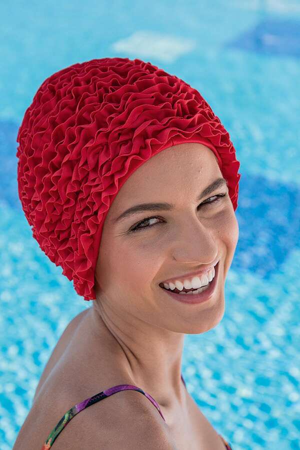 3448 Kırmızı Havuz Bonesi - 1