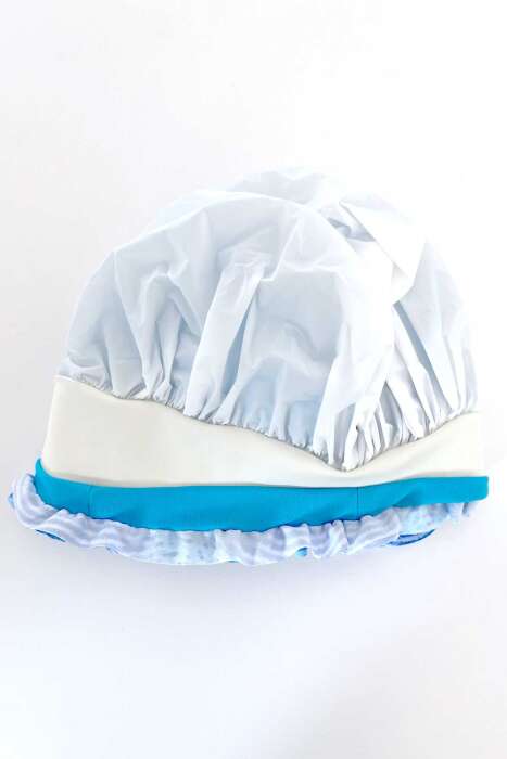 3449 Mavi Fırfırlı Havuz Bonesi - 4