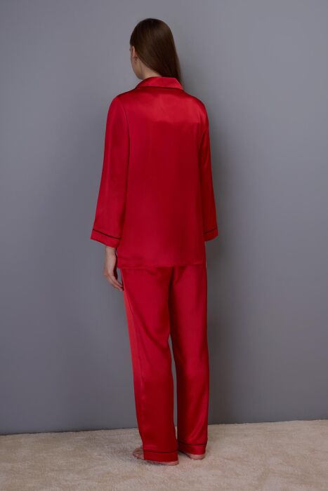 Ayyıldız 3926 Kırmızı Saten Pijama Takımı - 3