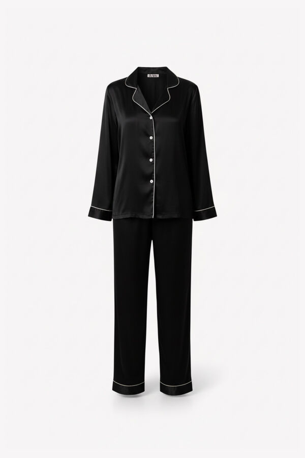 Ayyıldız 3926 Siyah Saten Pijama Takımı - 3