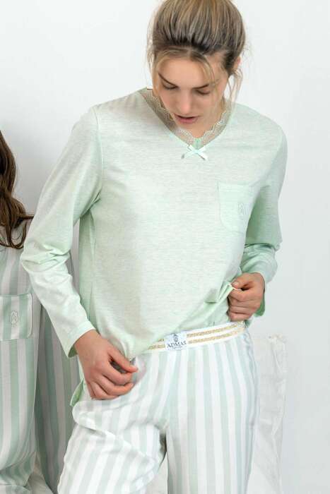 54107 Yeşil Pijama Takımı - 1