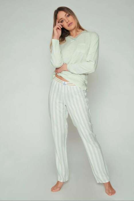 54107 Yeşil Pijama Takımı - 4