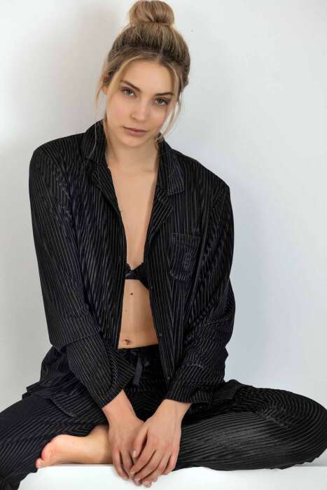 56153 Siyah Pijama Takımı - 1