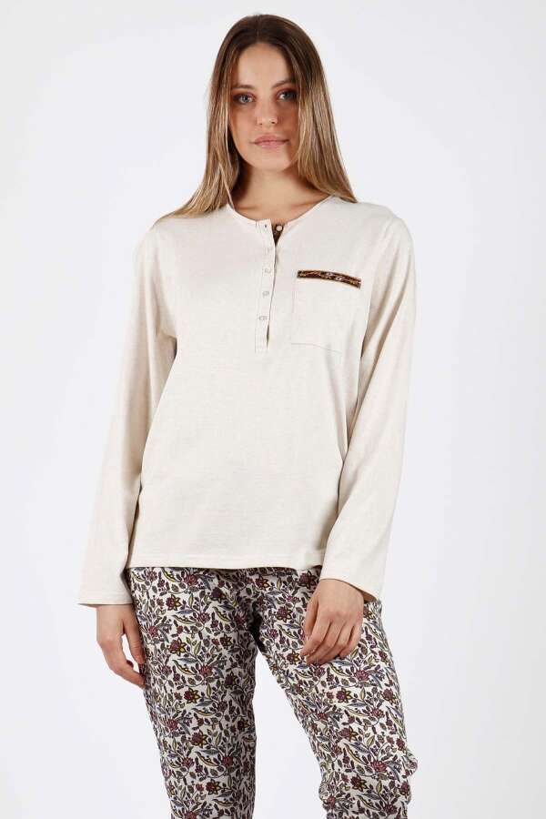 Ayyıldız 56154 Bej Pijama Takımı. 5 Ayyıldız 56154 Bej Pijama Takımı. 5