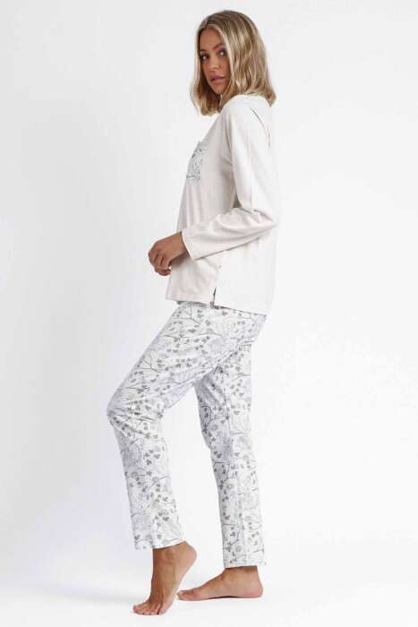 56159 Bej Pijama Takımı - 5