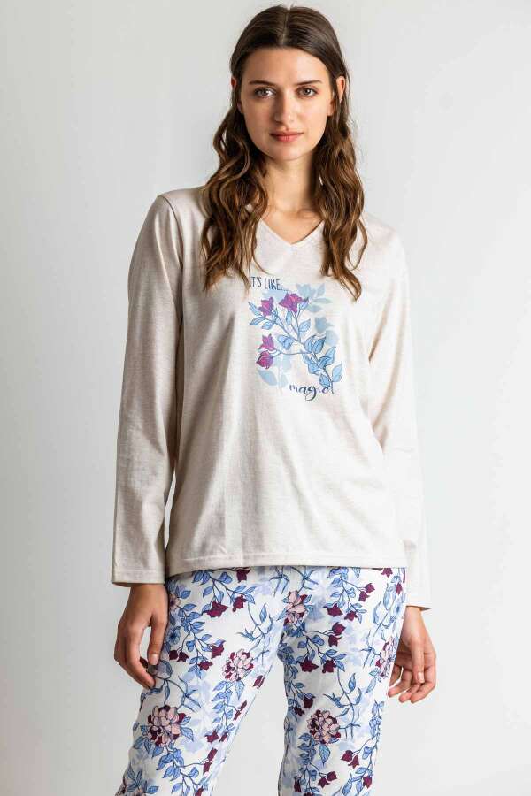Ayyıldız 56183 Bej Pijama Takımı. 1 Ayyıldız 56183 Bej Pijama Takımı. 1