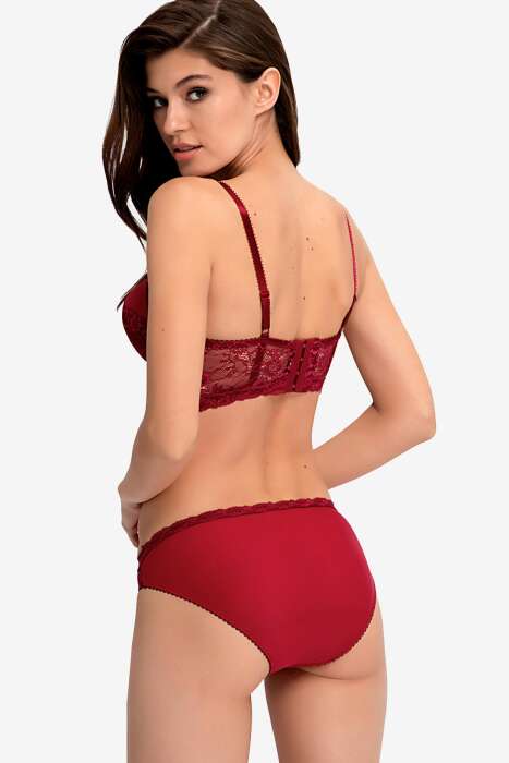 Ayyıldız 564 Bordo Push-Up Bralet Takım - 2