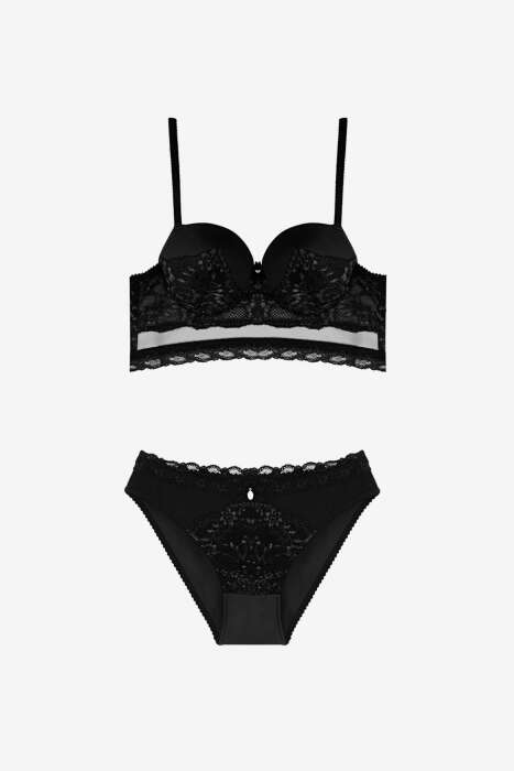 Ayyıldız 564 Siyah Push-Up Bralet Takım - 3