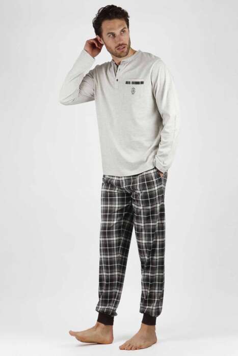 56565 Erkek Gri Pijama Takımı - 3