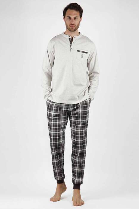 56565 Erkek Gri Pijama Takımı - 4