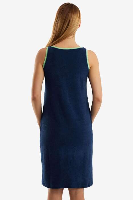 AYYILDIZ - Ayyıldız 59492 Lacivert Havlu Elbise (1)