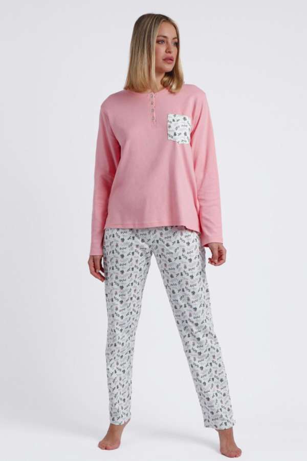 60220 Pembe Pijama Takımı - 1