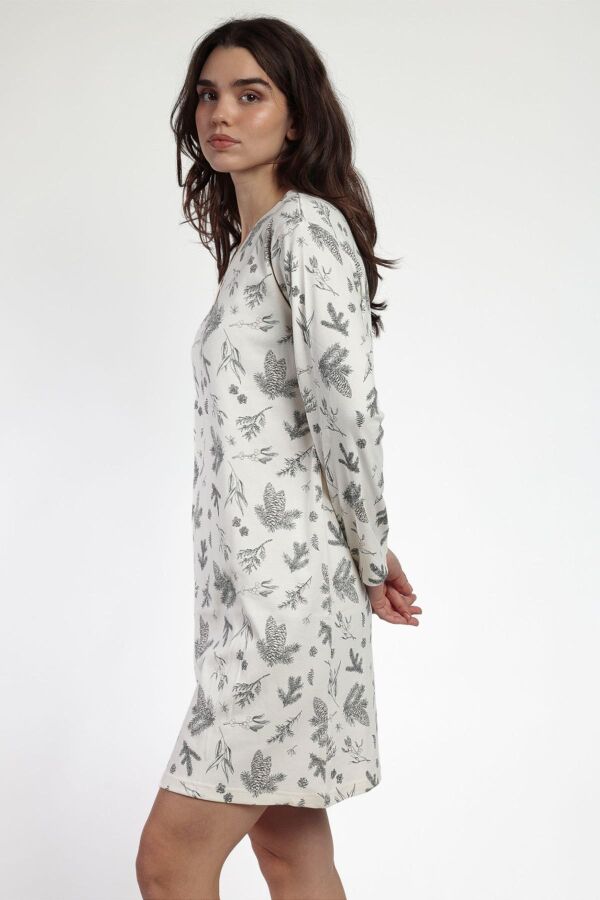 61413 Gri Desenli Gecelik - 2