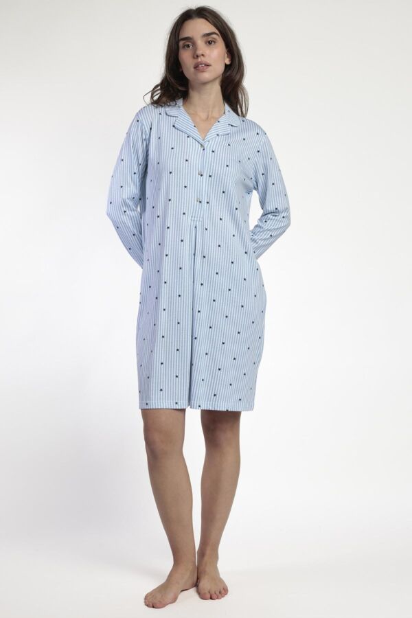 61443 Mavi Yıldızlı Gecelik - 1