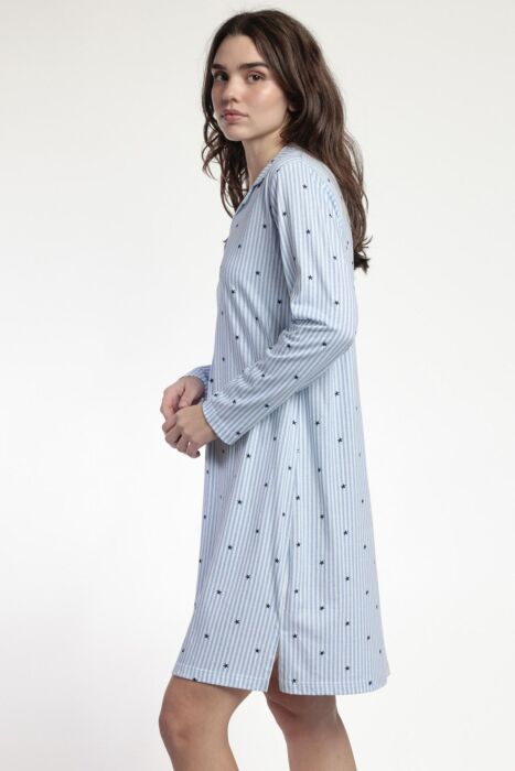 61443 Mavi Yıldızlı Gecelik - 3