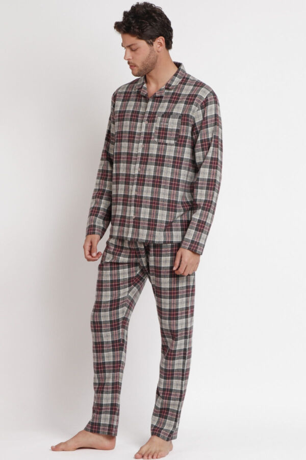 62190 Erkek Kahve Pijama Takımı - 3