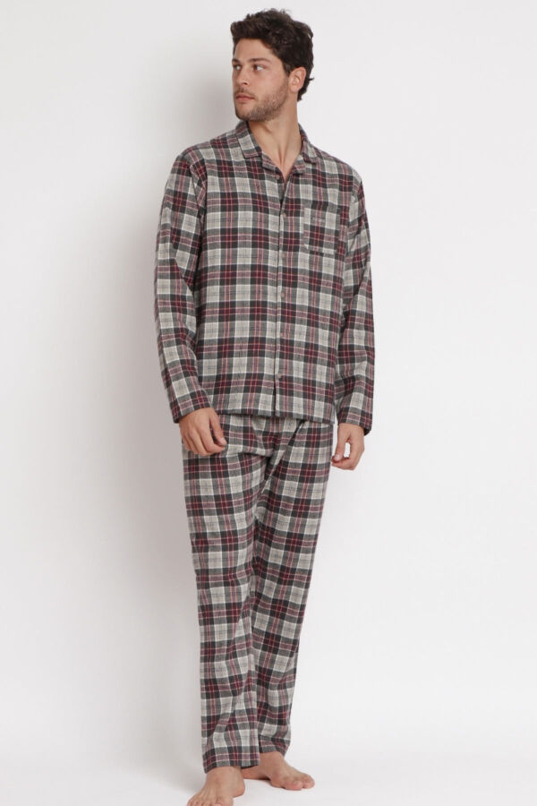 62190 Erkek Kahve Pijama Takımı - 2