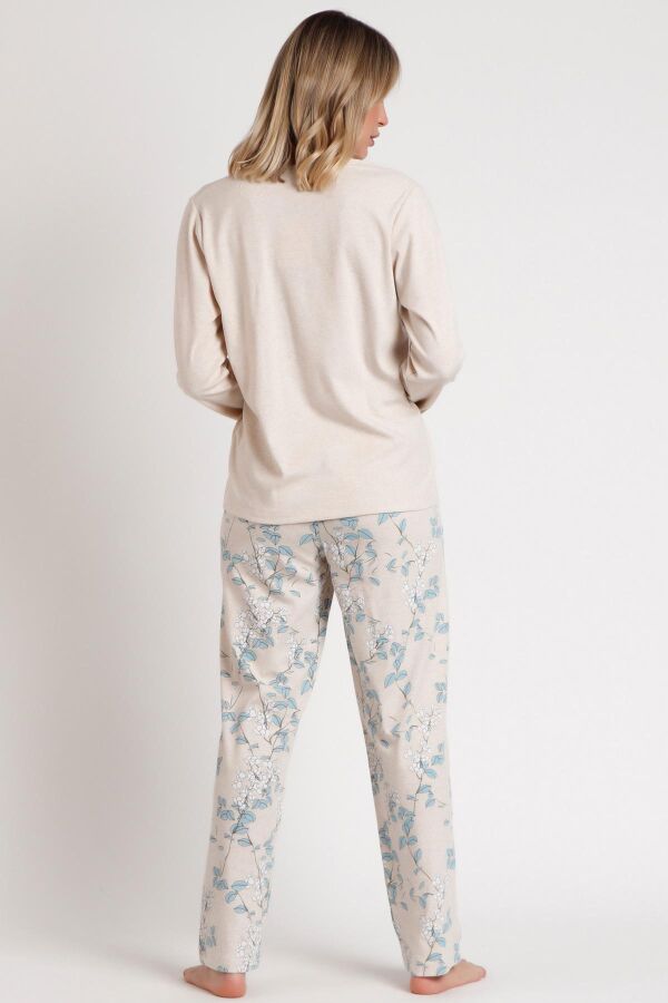 62619 Bej Pijama Takımı - 4