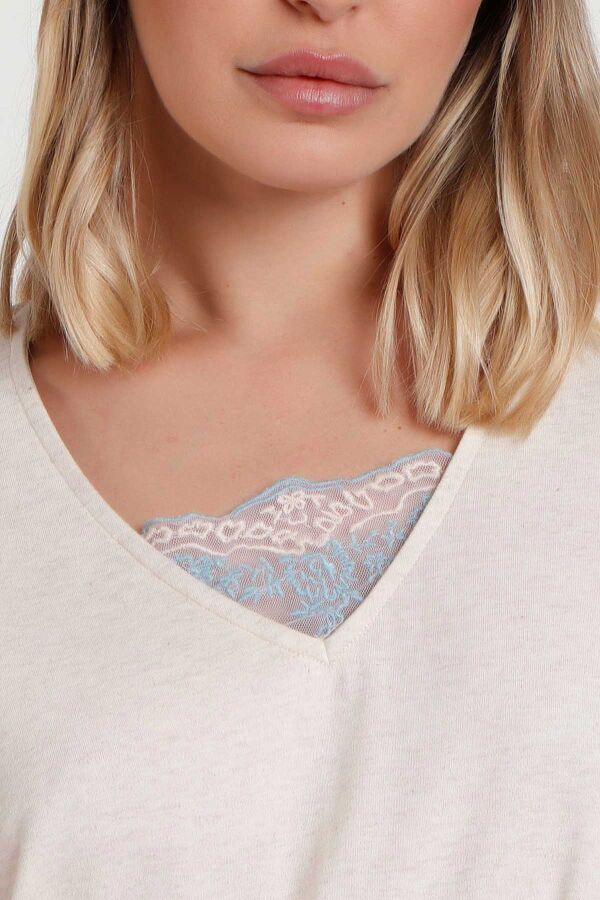 62619 Bej Pijama Takımı - 2