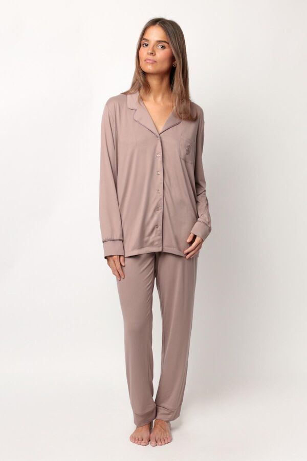 62617 Vizon Rengi Pijama Takımı - 2