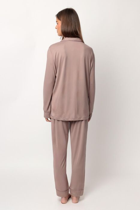 62617 Vizon Rengi Pijama Takımı - 5