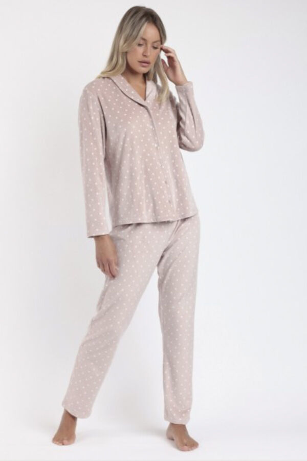 62650 Pudra Polar Pjama Takımı - 1