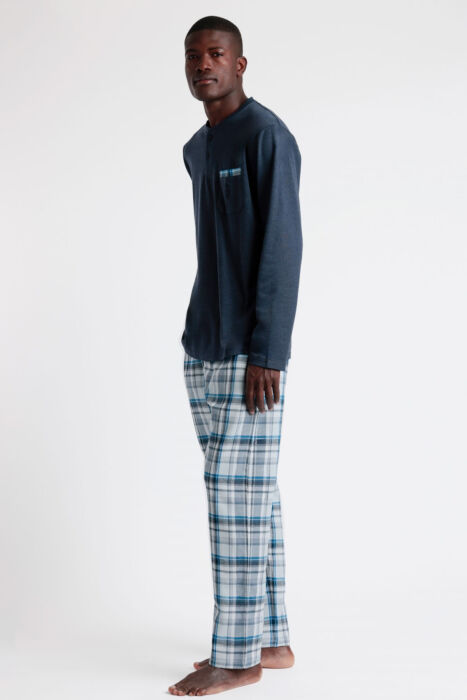 62785 Erkek Lacivert Pijama Takımı - 4