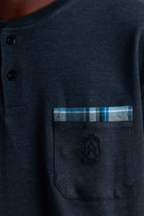 62785 Erkek Lacivert Pijama Takımı - 3