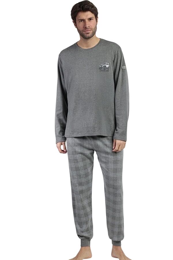 63183 Erkek Gri Pijama Takımı - 1