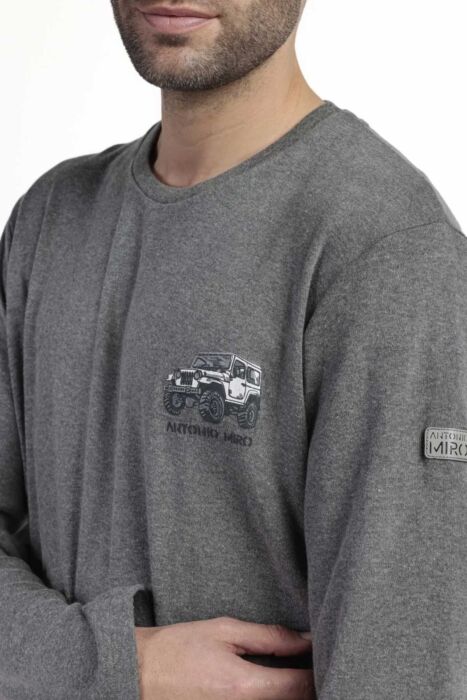 63183 Erkek Gri Pijama Takımı - (1)