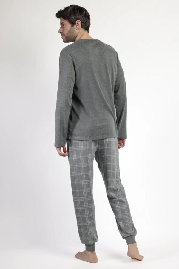 63183 Erkek Gri Pijama Takımı - 4
