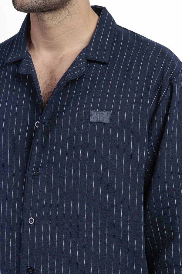 63187 Erkek Lacivert Pijama Takımı - 3