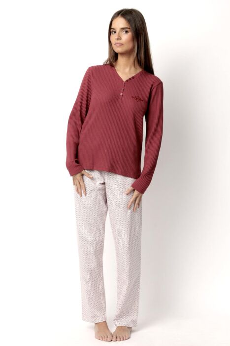 63347 Bordo Pijama Takımı - 2