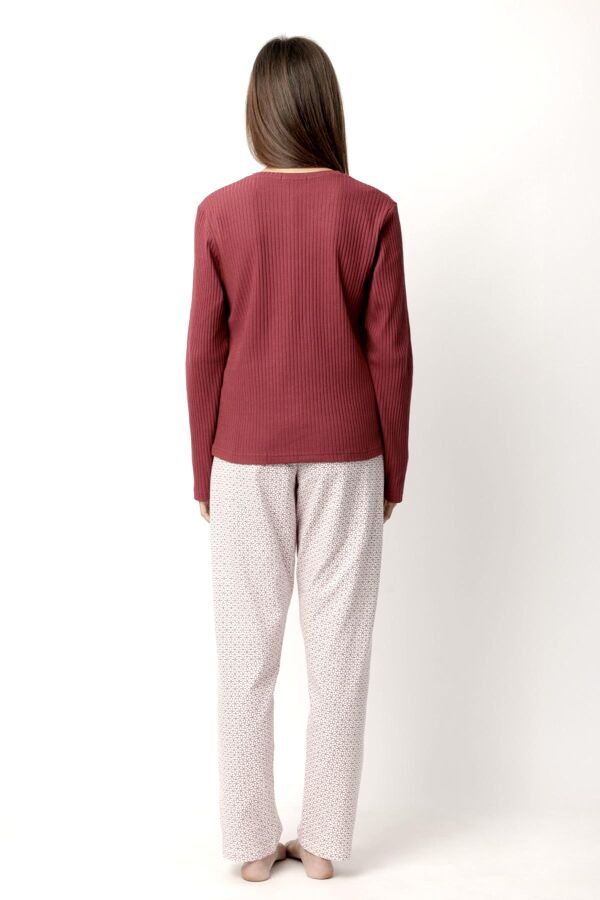 63347 Bordo Pijama Takımı - 5