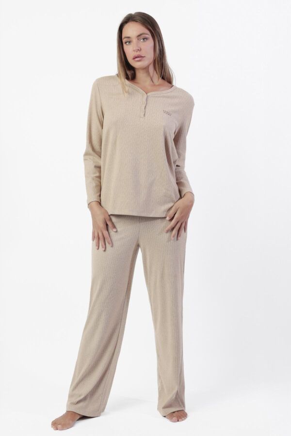 63656 Camel Pijama Takımı - 1