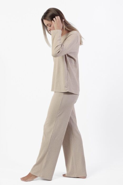 63656 Camel Pijama Takımı - 2