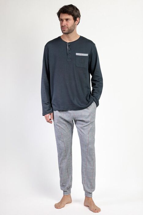 63755 Erkek Lacivert Pijama Takımı - 