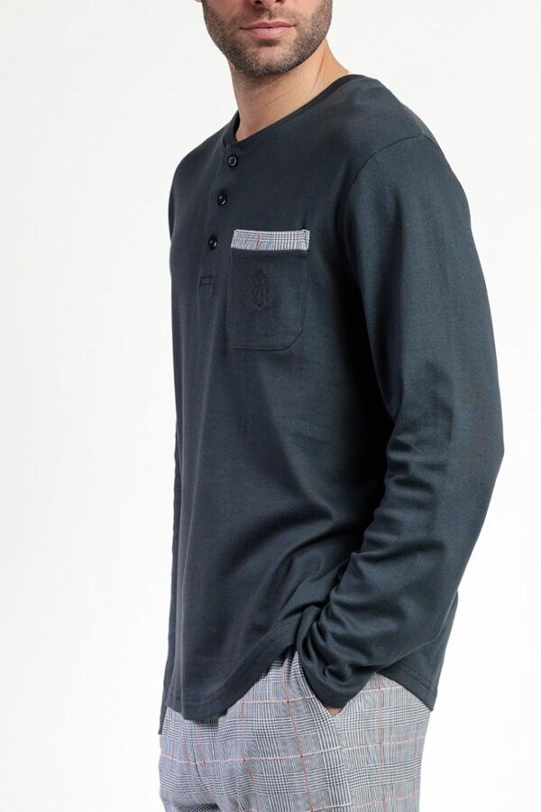 63755 Erkek Lacivert Pijama Takımı - 2