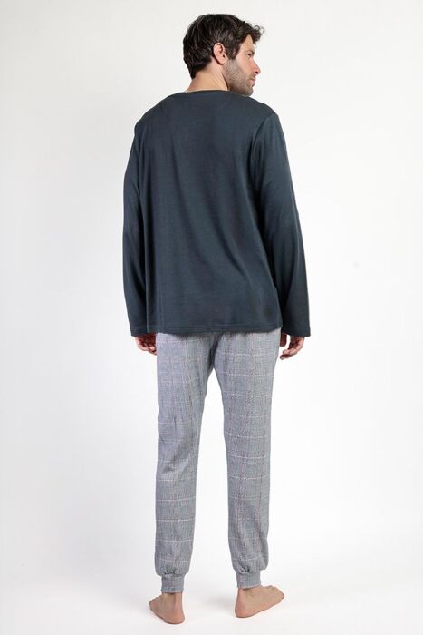 63755 Erkek Lacivert Pijama Takımı - 3