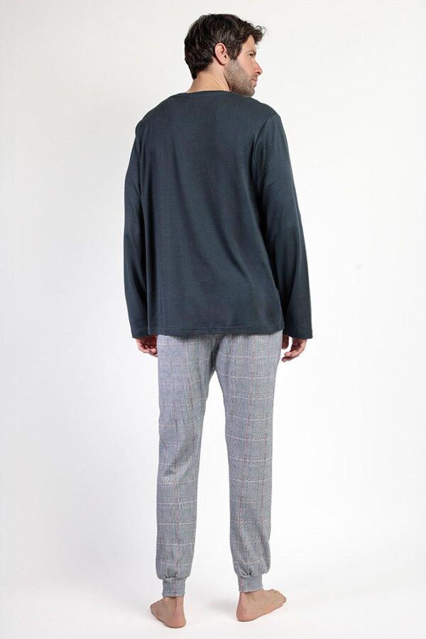 63755 Erkek Lacivert Pijama Takımı - 3