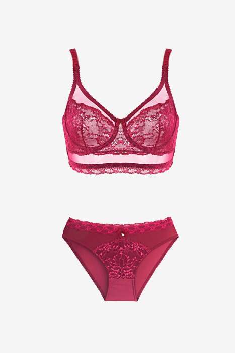 Ayyıldız 665 Bordo Bralet Takım - 3