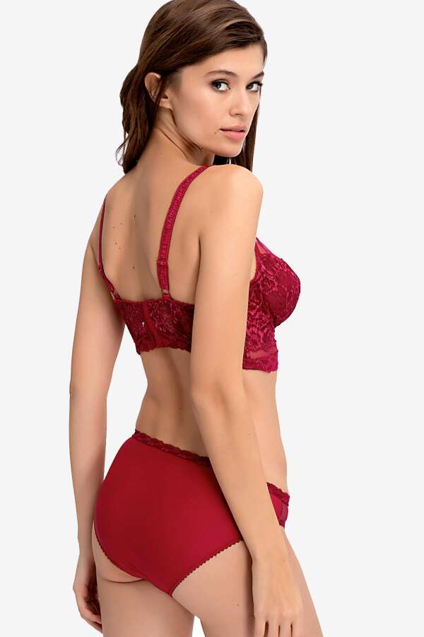 Ayyıldız 665 Bordo Bralet Takım - 2