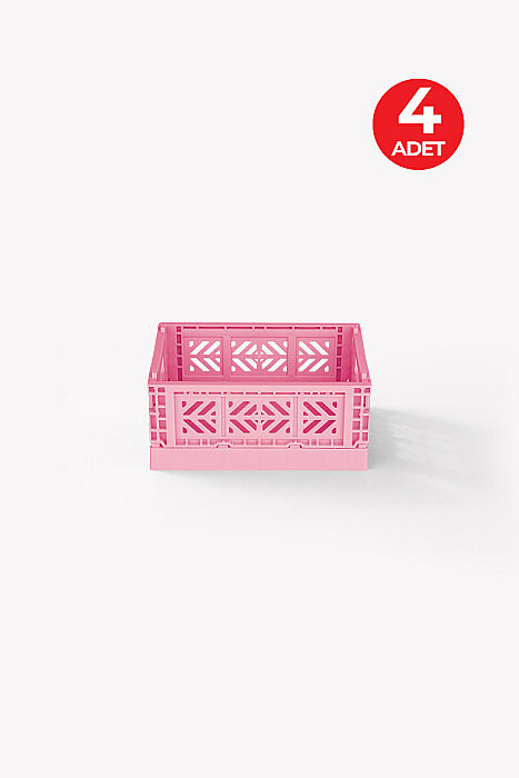 Aykasa 15117 Micro Box Baby Pink Katlanabilir Kasa 4'lü Paket - 1