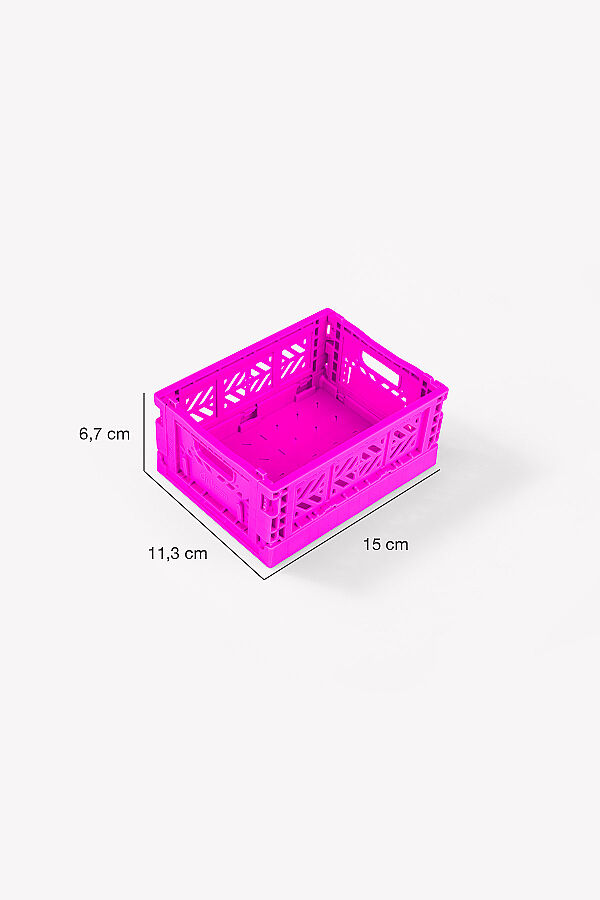 Aykasa 15117 Micro Box Neon Pink Katlanabilir Kasa 4'lü Paket - 4