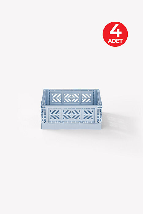Aykasa 15117 Micro Box Pale Blue Katlanabilir Kasa 4'lü Paket - 1