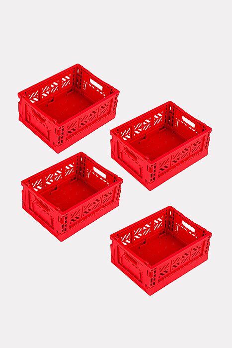  Aykasa 111506 Micro Box Red Katlanabilir Kasa 4'lü Paket - 2