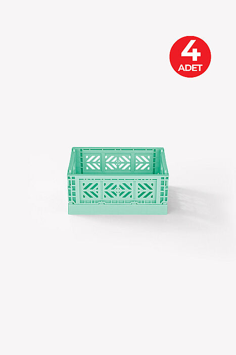 Aykasa 15117 Micro Box Warm Mint Katlanabilir Kasa 4'lü Paket - 1