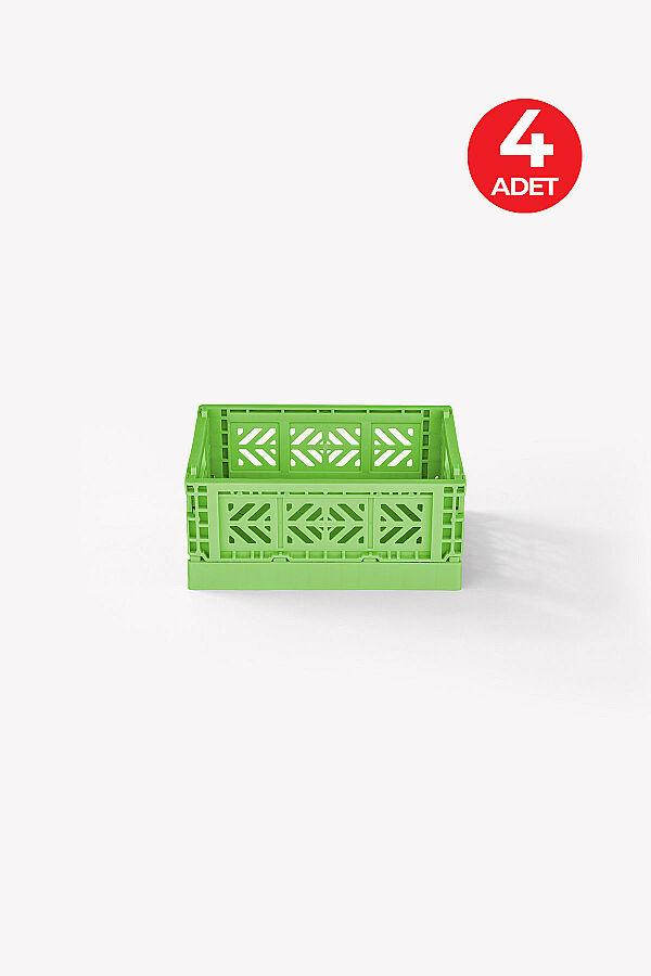 Aykasa 15117 Micro Box Wasabi Katlanabilir Kasa 4'lü Paket - 1
